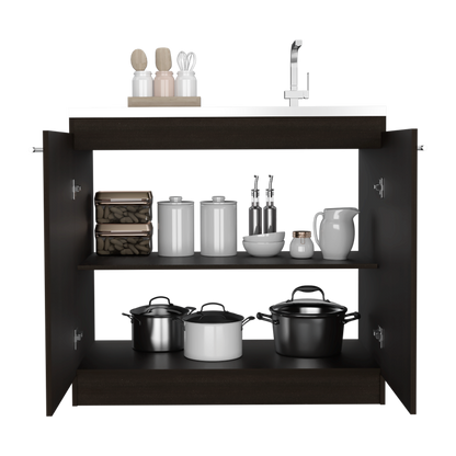 Mueble Inferior Manchester Color Wengue Para Cocina