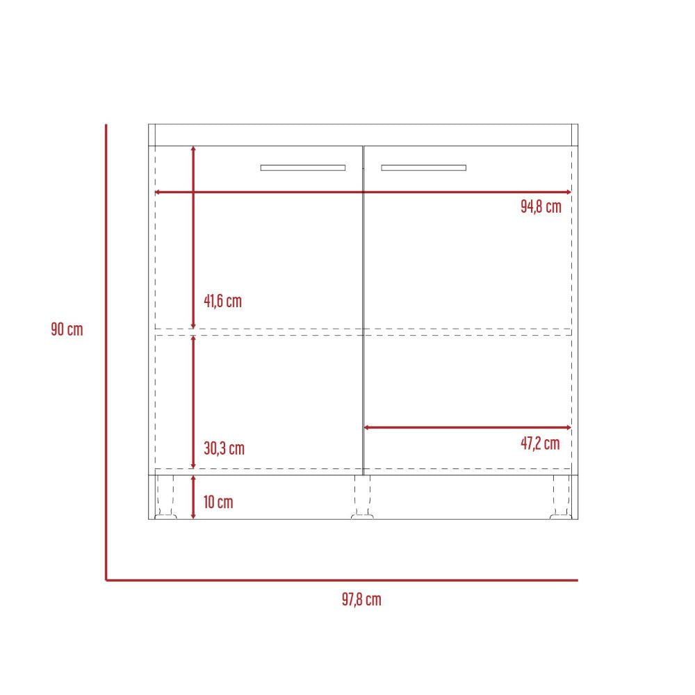 Mueble Inferior Manchester Color Wengue Para Cocina