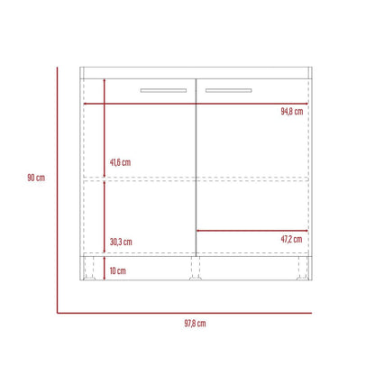 Mueble Inferior Manchester Color Wengue Para Cocina