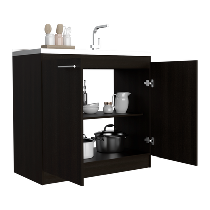 Mueble Inferior Manchester Color Wengue Para Cocina