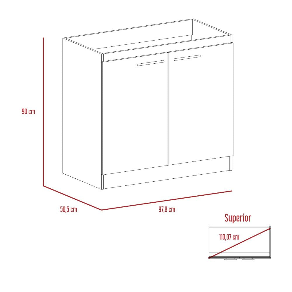 Mueble Inferior Manchester Color Wengue Para Cocina