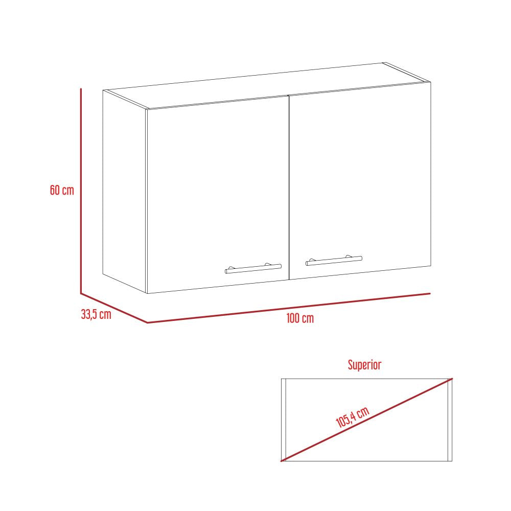 Mueble Aéreo Color Manchester Blanco Para Cocina