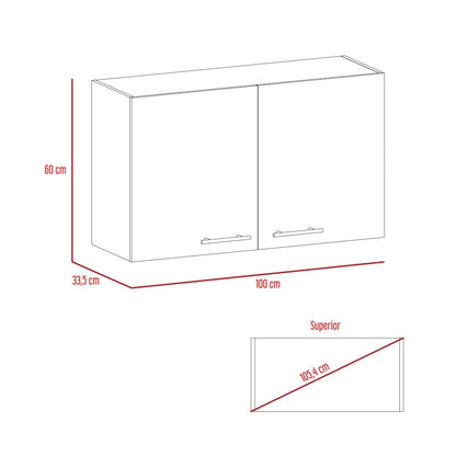 Mueble Aéreo Color Manchester Blanco Para Cocina