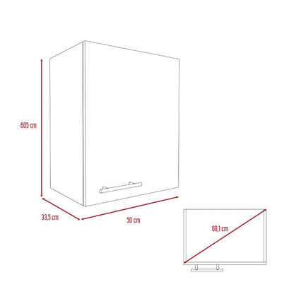 Mueble Aéreo Puerta Derecha Manchester Color Blanco Para Cocina