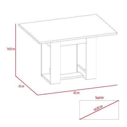 Mesa de Comedor Volterra Color Caramelo Para Sala De Estar