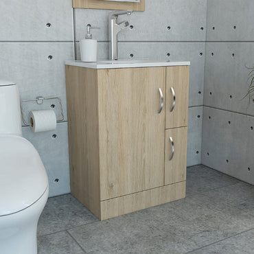 Mueble de Baño Vanguard Color Rovere y Blanco Para Baño