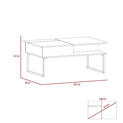 Mesa Funcional 5G Color Rovere y Wengue Para Sala De Estar