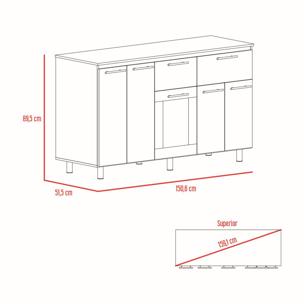 Modulo Inferior Kitchen Color Hasselt Para Cocina