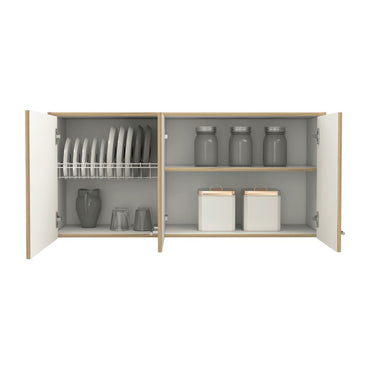 Modulo Superior Kitchen Orion Color Duna y Blanco Para Cocina