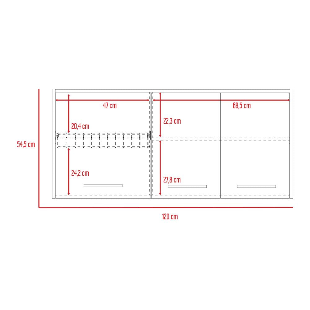 Modulo Superior Kitchen Orion Color Duna y Blanco Para Cocina