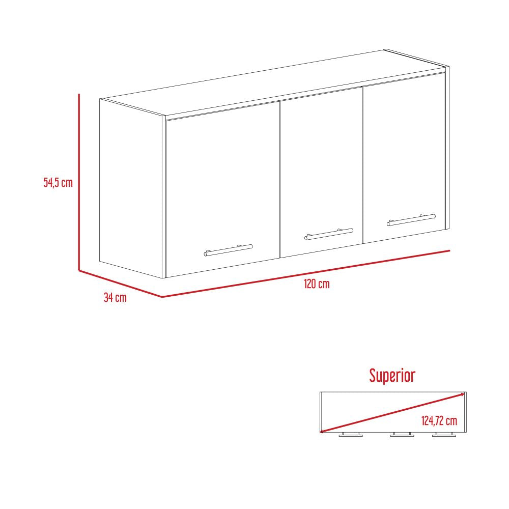 Modulo Superior Kitchen Orion Color Duna y Blanco Para Cocina