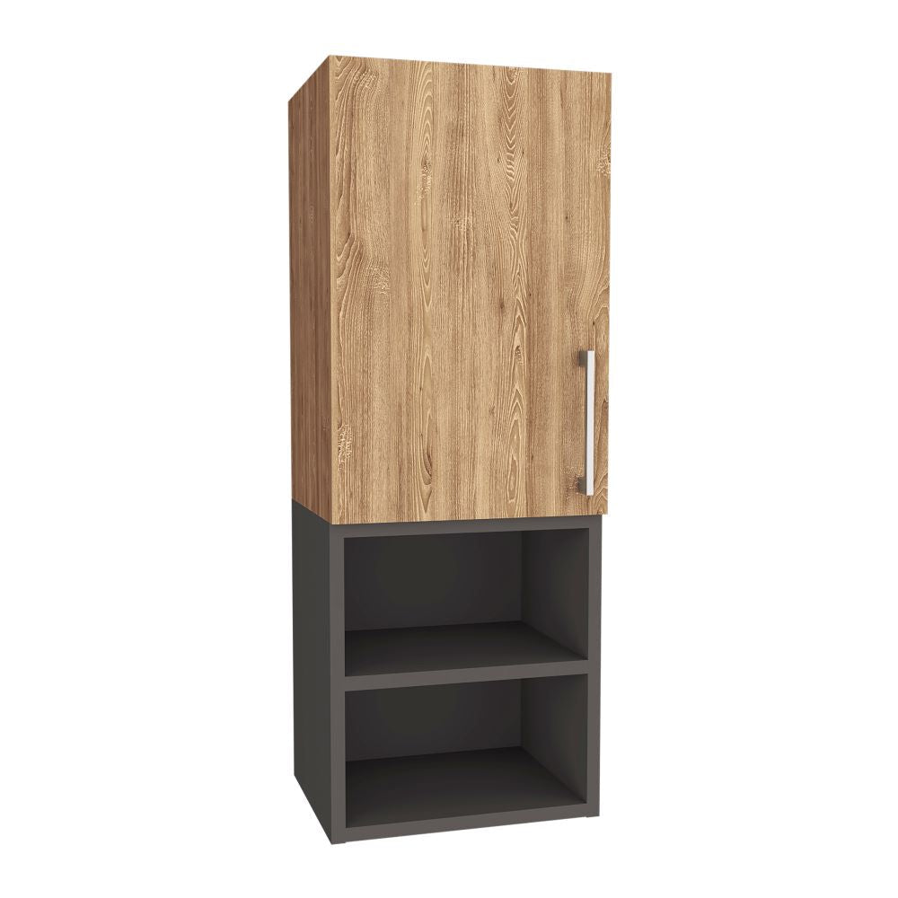 Mueble Auxiliar de Baño Color Madrid Miel y Plomo Para Baño