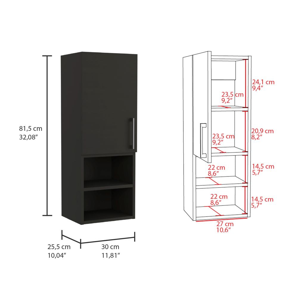 Mueble Auxiliar de Baño Barcelona Color Wengue Para Baño