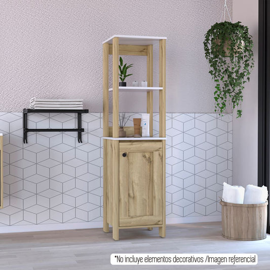 Mueble Optimizador Bath BI Color Blanco y Duna Para Baño