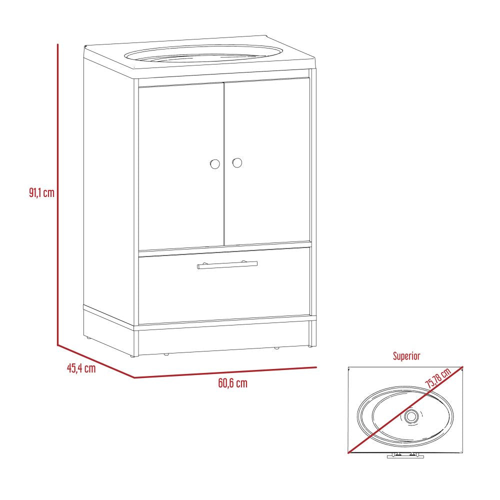 Mueble Optimizador Lavamanos Color Bath Bi Color B Para Baño