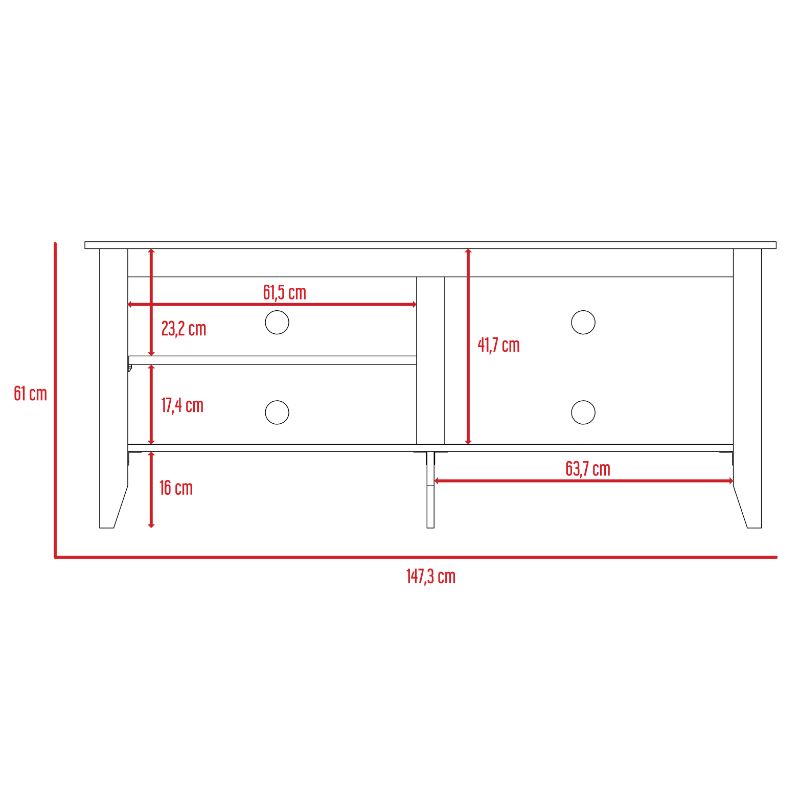 Rack TV Essential Color Wengue Para Sala De Estar