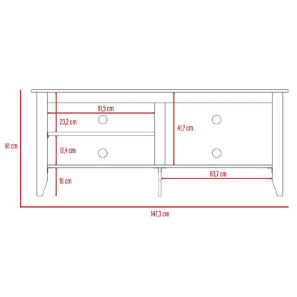 Rack TV Essential Color Wengue Para Sala De Estar