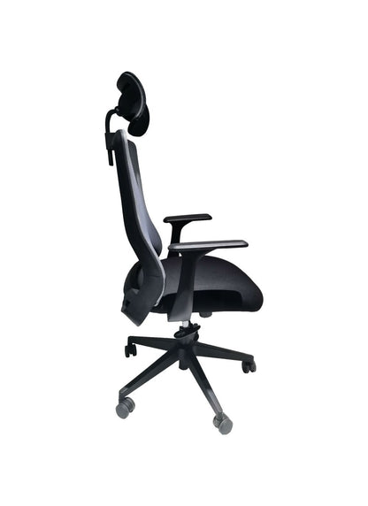 Silla Escritorio Livia Color Negro y Gris Para Oficina
