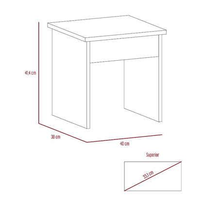 Mueble de Tocador Kaia Color Miel y Blanco Para Dormitorio